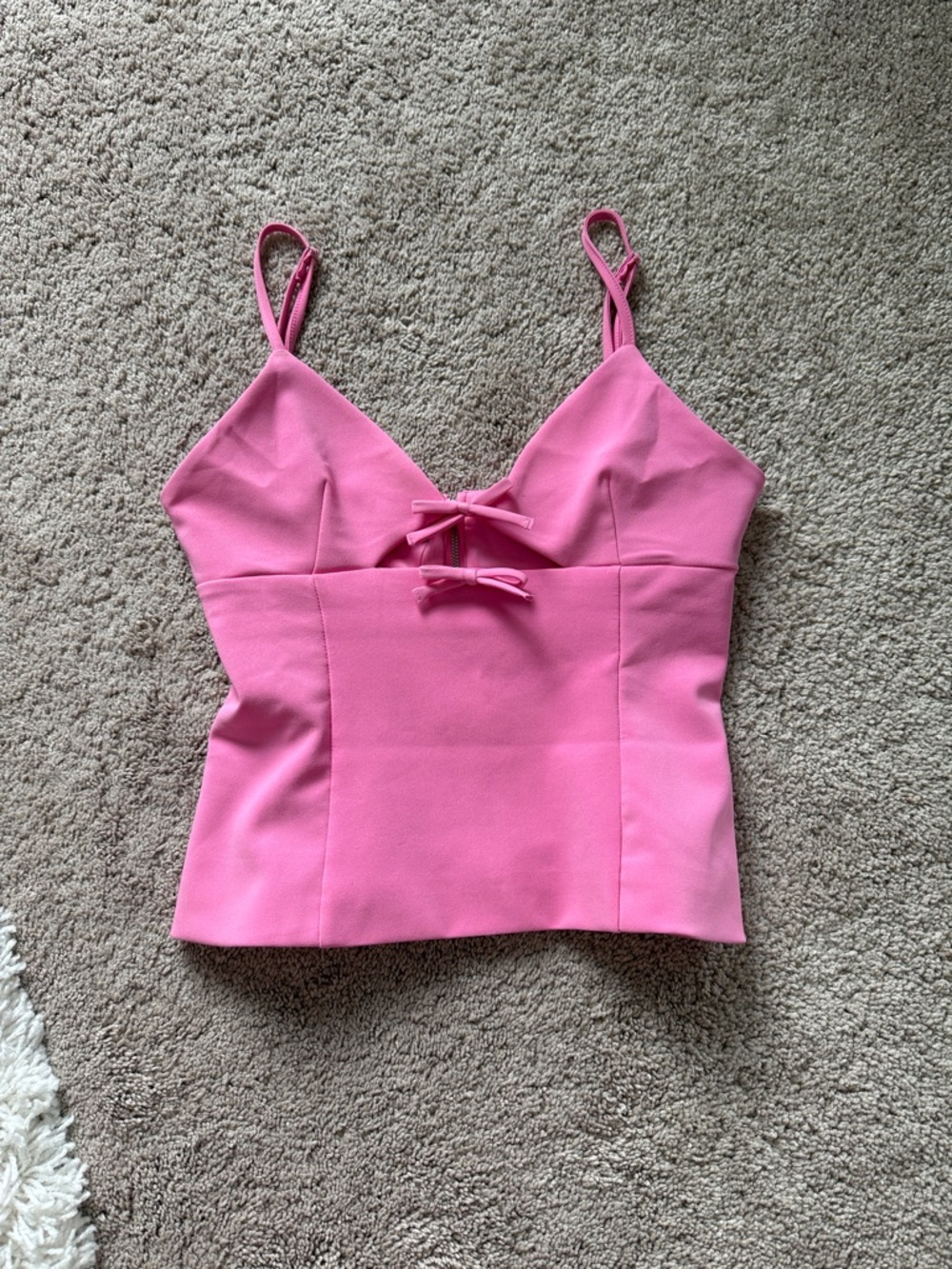 Zara Pink Bustier-Style Spaghetti Strap Camisole